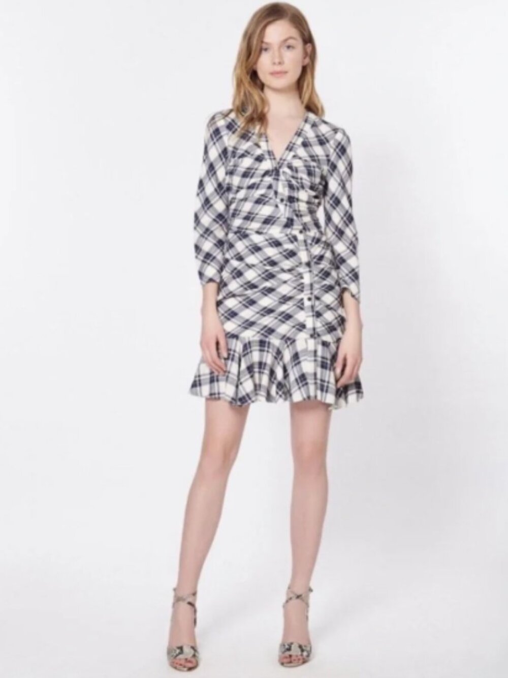 Veronica Beard Rowe Plaid Dress Sz 6